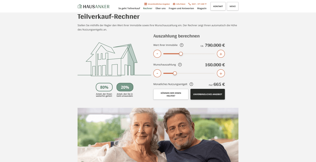Gebührenrechner bei Hausanker